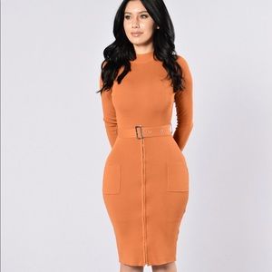 Minimal Effect Dress - Pumpkin